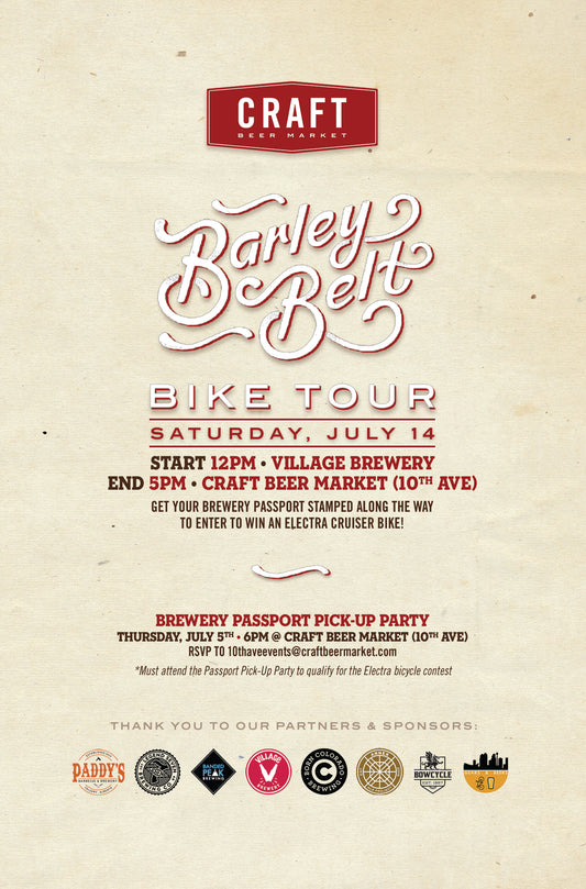 Barley Belt Bike tour Ft. Craft Beer Market