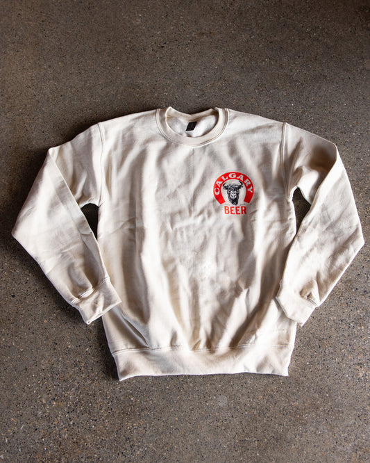 Sand Calgary Beer Crest Crewneck